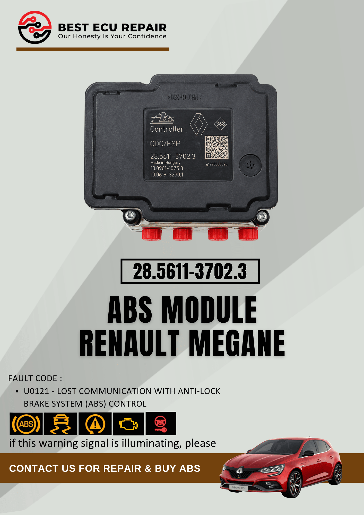 ABS Module Renault Megane (28.5611-3702.3)