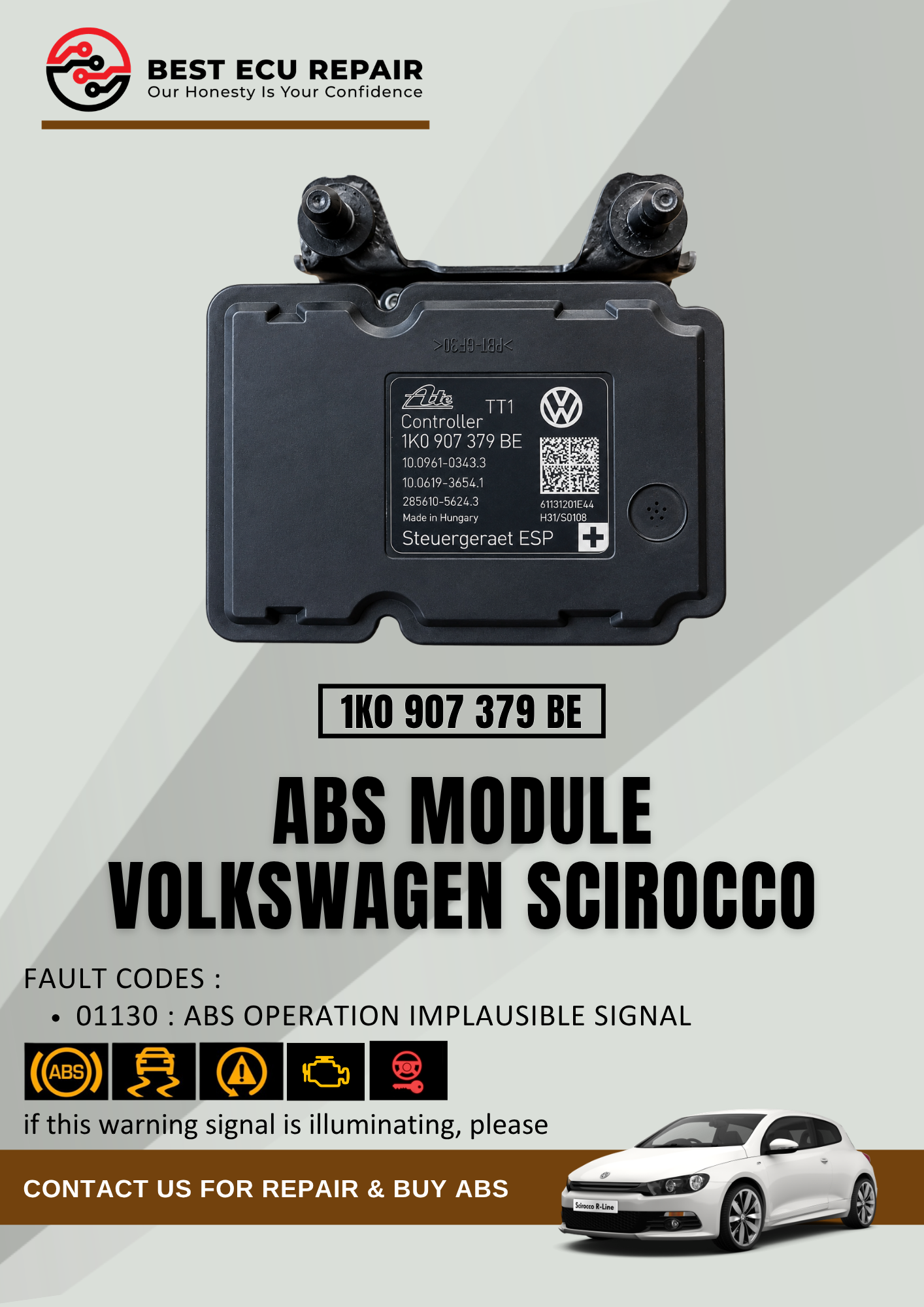 ABS Module Volkswagen Scirocco (1K0 907 379 BE)